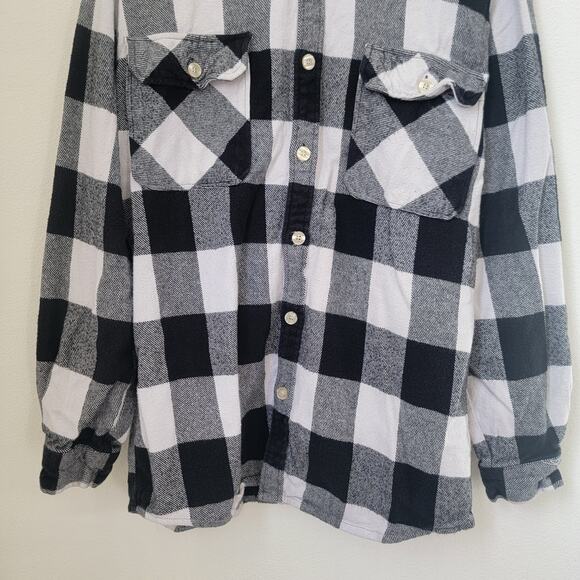 Anti‎ Social Social Club Sz Medium Flannel Plaid Button Up Long Sleeve Casual - Picture 4 of 9